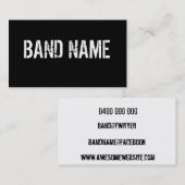 Carte De Visite Bande noire et blanche moderne faite sur commande (Devant / Derrière)