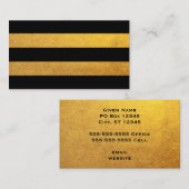 Carte De Visite Bande or et noire (Devant / Derrière)