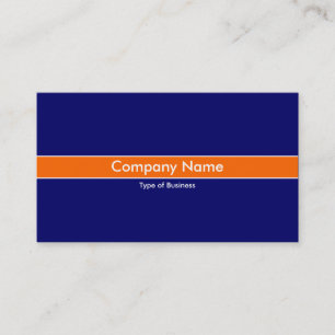 Carte De Visite Bande orange - bleu-foncé