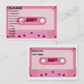 Carte De Visite Bande rose de mélange (Devant / Derrière)