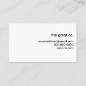 Carte De Visite bande simple (Dos)