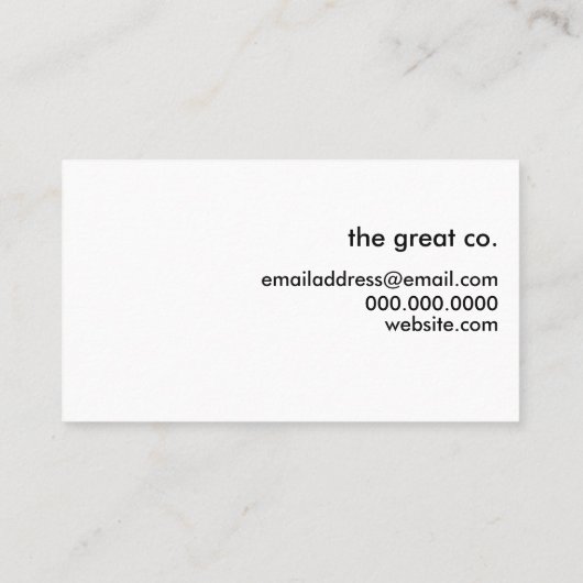 Carte De Visite bande simple (Dos)