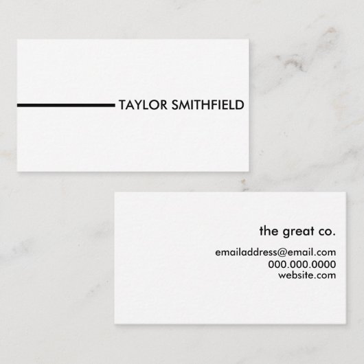 Carte De Visite bande simple (Devant / Derrière)