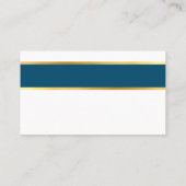 Carte De Visite Bande STRIP MODERNE simple or bleu foncé (Dos)