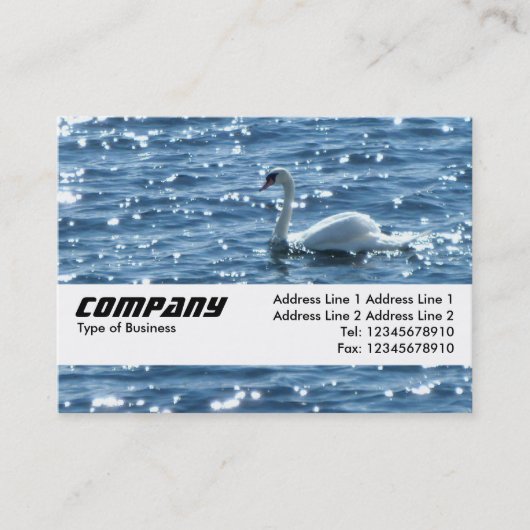 Carte De Visite Bande textuelle - Cygne (Devant)