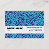 Carte De Visite Bande Texture - Impressionnisme Bleu (Dos)
