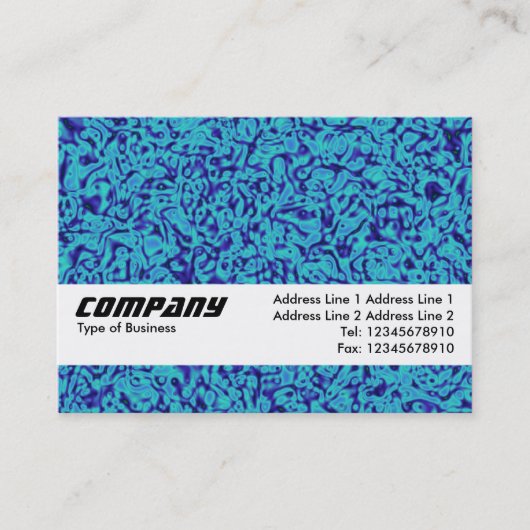 Carte De Visite Bande Texture - Impressionnisme Bleu (Devant)