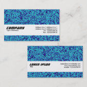 Carte De Visite Bande Texture - Impressionnisme Bleu (Devant / Derrière)