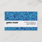 Carte De Visite Bande Texture - Impressionnisme Bleu (Dos)