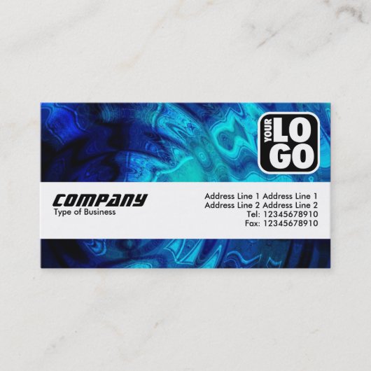 Carte De Visite Bande Texture (Logo) - Bain Romain (Devant)
