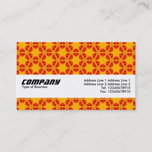 Carte De Visite Bande Texture - Orange Terrazzo Motif 02 (Devant)