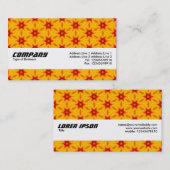 Carte De Visite Bande Texture - Orange Terrazzo Motif 05 (Devant / Derrière)