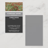 Carte De Visite Bandé vertical - Lit de tulipes (Devant / Derrière)