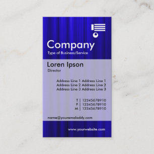 Carte De Visite Bande verticale - Bleu profond brossé