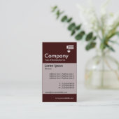 Carte De Visite Bande verticale - Brown foncé (Debout devant)