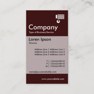 Carte De Visite Bande verticale - Brown foncé