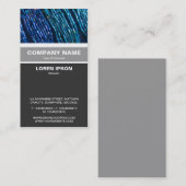 Carte De Visite Bande verticale - Cordes en perles bleues (Devant / Derrière)