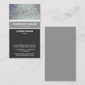 Carte De Visite Bande verticale - gouttelettes d'eau sur verre 01 (Devant / Derrière)