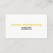 Carte De Visite Bande verticale Jaune Mesure Travaux de constructi (Dos)