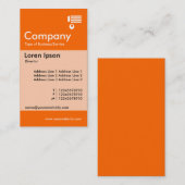 Carte De Visite Bande verticale - Orange (Devant / Derrière)