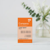 Carte De Visite Bande verticale - Orange (Debout devant)