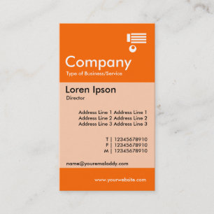 Carte De Visite Bande verticale - Orange