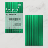 Carte De Visite Bande verticale - Vert brossé (Devant / Derrière)