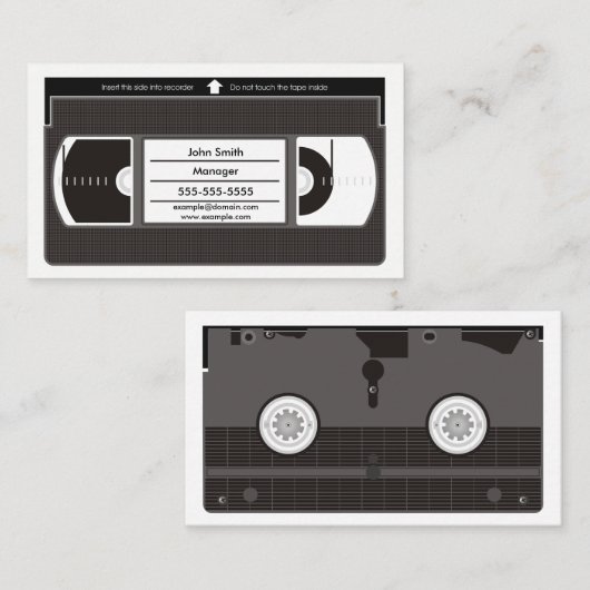 Carte De Visite Bande vidéo vectorisée (Devant / Derrière)