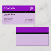 Carte De Visite Banded Color Tex - Violet (9900CC) (Devant / Derrière)