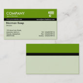 Carte De Visite Banded couleur - Vert (669900) (Devant / Derrière)