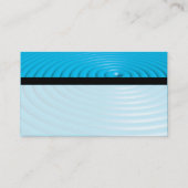 Carte De Visite Banded Tex Couleur - Bagues Concentrées - Bleu (Dos)