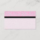 Carte De Visite Banded Tex Couleur - Points Aléatoires - Rose (Dos)