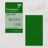 Carte De Visite Banded vertical - Vert (006600) (Devant / Derrière)
