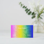 Carte De Visite Bandes arc-en-ciel psychédéliques (Debout devant)