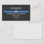 Carte De Visite Bandes bleues (Devant / Derrière)