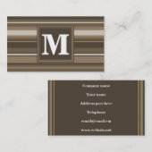 Carte De Visite Bandes Brown (Devant / Derrière)