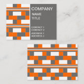 Carte De Visite Bandes Carrés géométriques (Devant / Derrière)