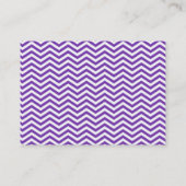 Carte De Visite Bandes Chevron Violet De Raisin (Dos)