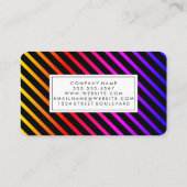 Carte De Visite Bandes Chic Colorées (Dos)