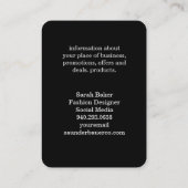 Carte De Visite Bandes Chic Monogrammes (Dos)