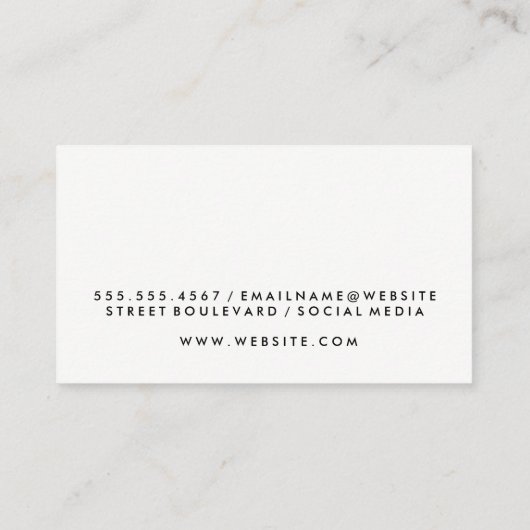 Carte De Visite Bandes classiques (Dos)