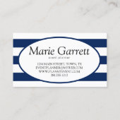 Carte De Visite Bandes classiques de la marine (Dos)