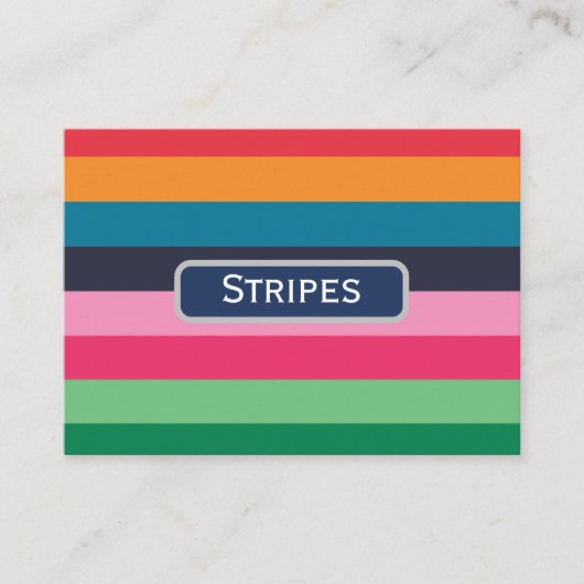 Carte De Visite Bandes colorées (Devant)