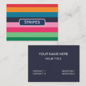 Carte De Visite Bandes colorées (Devant / Derrière)