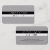 Carte De Visite Bandes cool minimes en noir et blanc (Devant / Derrière)