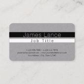 Carte De Visite Bandes cool minimes en noir et blanc (Dos)