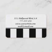 Carte De Visite Bandes d'arc rouge élégantes (Dos)