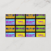 Carte De Visite Bandes de cassettes Pop Art Retro 80s (Dos)
