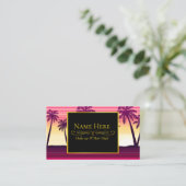 Carte De Visite Bandes de couchers de soleil tropicaux (Debout devant)