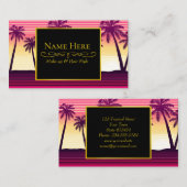 Carte De Visite Bandes de couchers de soleil tropicaux (Devant / Derrière)
